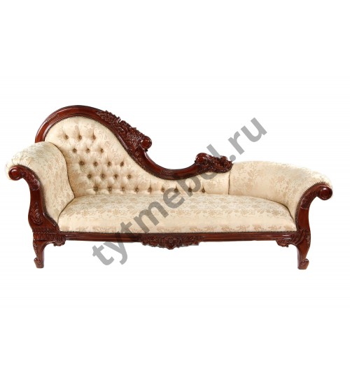 PAB07 Канапе (массив красного дерева) ANTIQUE (вишня) с тканью, 69x214x100 см
